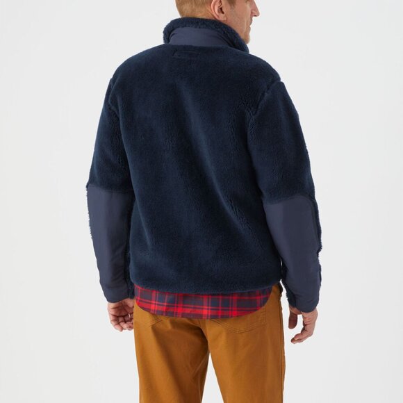 Original Best Made Co Men's Fleece Wool Sherpa Zip-Up Jacket in Navy XL OUTDOORS - Picture 2 of 7